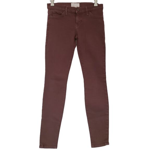 Current/Elliott Denim - CURRENT/ELLIOTT The Ankle Skinny low rise waist retro jeans in garnet Size 27